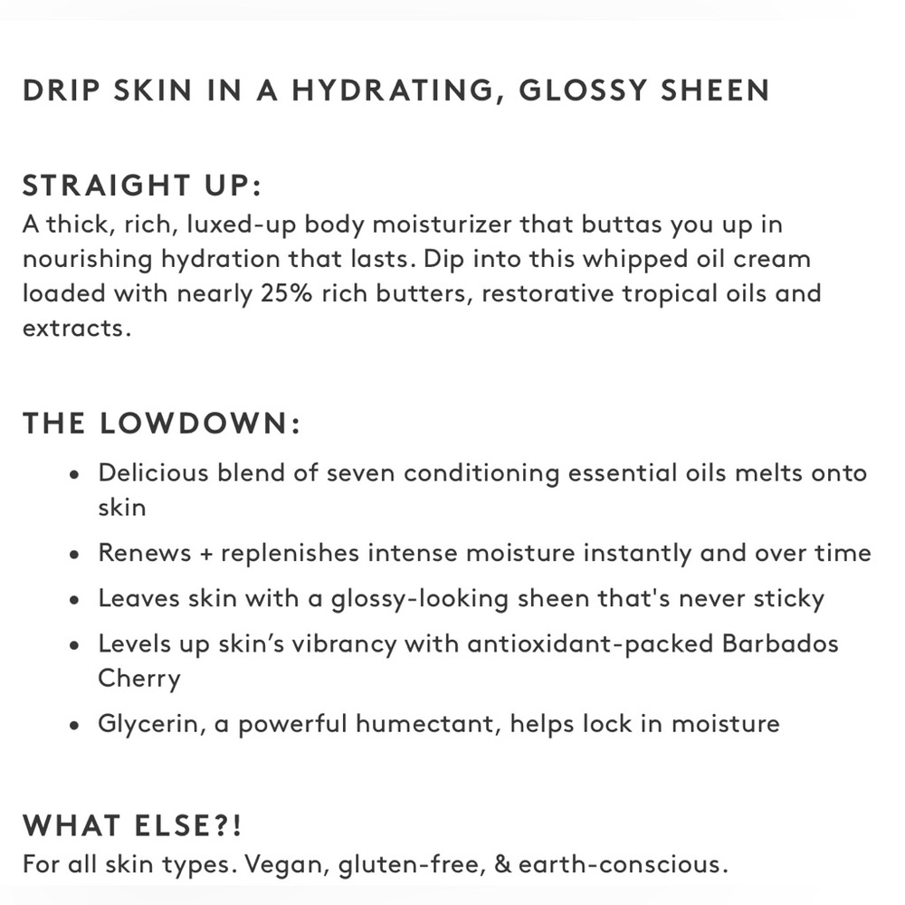 Fenty Beauty Butta Drop Whipped Oil Body Cream w/Tropical Oils + Shea Butter New - Picture 6 of 6